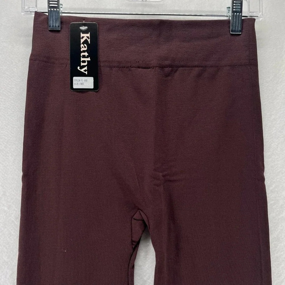 Kathy Leggings Womens One Size Fleece Lined Seamless High Waist Athletic Brown - Picture 3 of 7